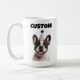 Niedlicher französischer Bulldog Custom Geburtstag Kaffeetasse