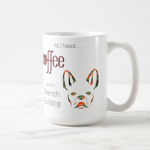 Niedlicher französischer Bulldog farbiger Hund Lov Kaffeetasse