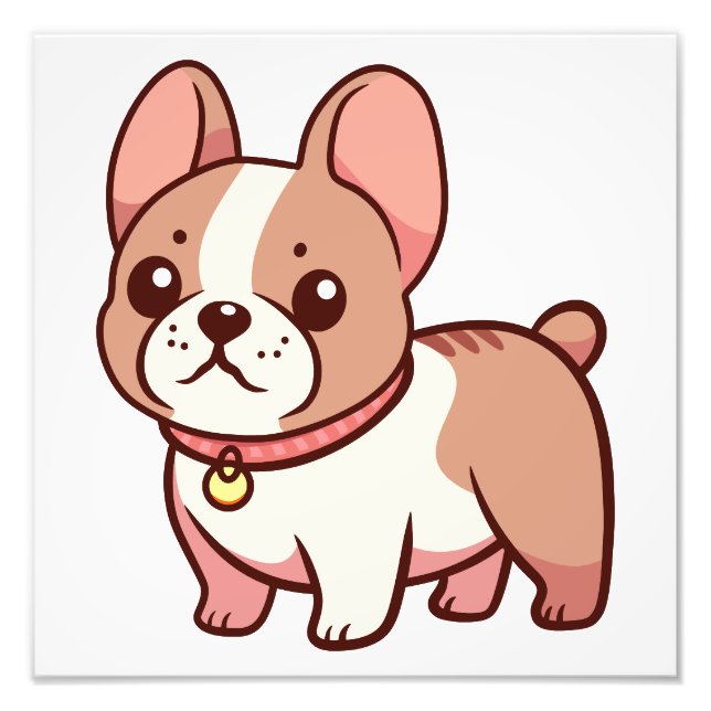 Niedlicher französischer Bulldog Fotodruck (Vorne)