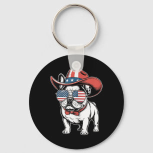Niedlicher französischer Bulldog Funny Dog US-amer Schlüsselanhänger