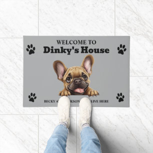 Niedlicher französischer Bulldog Fußmatte
