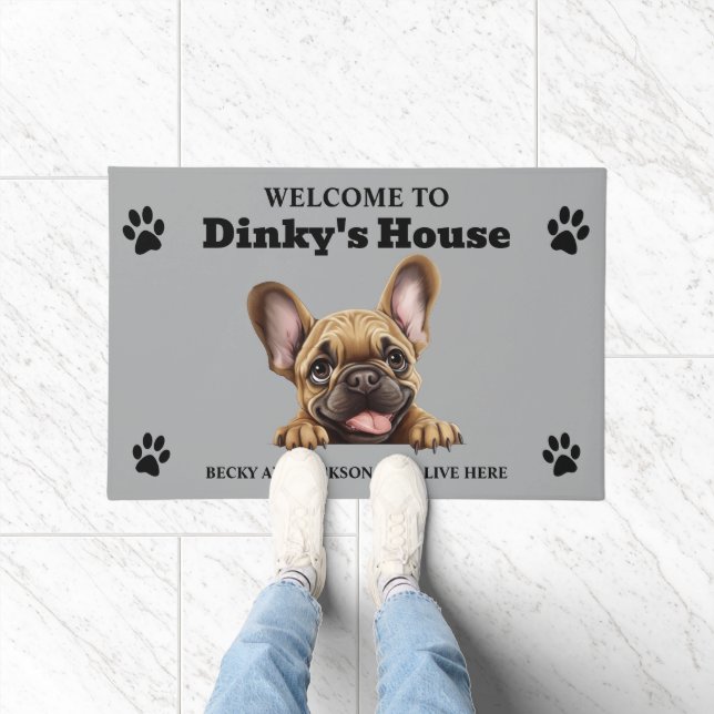 Niedlicher französischer Bulldog Fußmatte (Indoor)