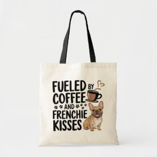 Niedlicher französischer Bulldog Kaffee Lover Fran Tragetasche