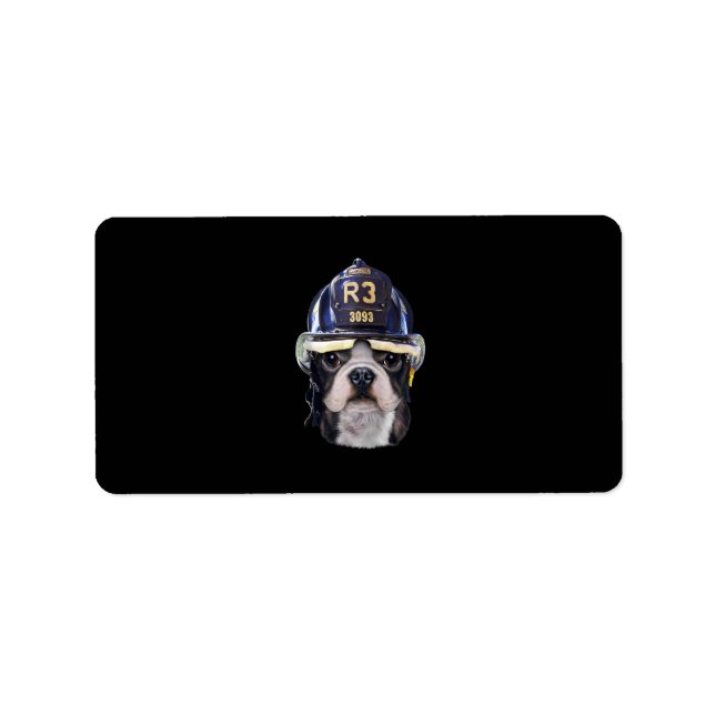 Niedlicher französischer Bulldog-Kampfhelm Adressaufkleber (Vorne)