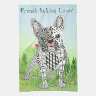 Niedlicher französischer Bulldog Lover Küchentuch