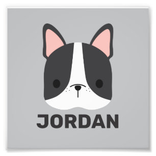 Niedlicher französischer Bulldog mit Personalisier Fotodruck