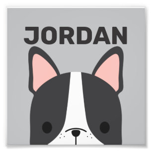 Niedlicher französischer Bulldog mit Personalisier Fotodruck