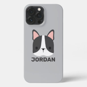 Niedlicher französischer Bulldog mit Personalisier iPhone 13 Pro Max Hülle