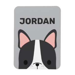 Niedlicher französischer Bulldog mit Personalisier Magnet