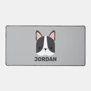 Niedlicher französischer Bulldog mit Personalisier Schreibtischunterlage