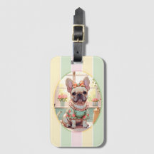 Niedlicher französischer Bulldog Pastell Lines Cot