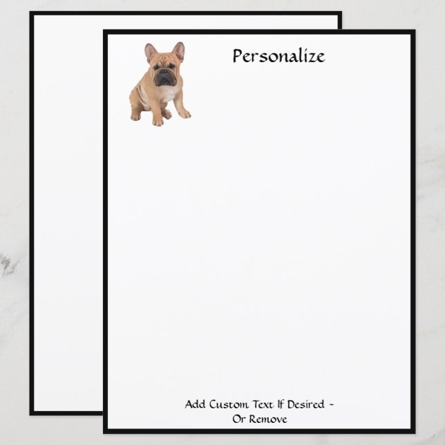 Niedlicher französischer Bulldog Pet Lover Persona (Vorne/Hinten)