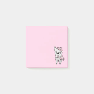 Niedlicher französischer Bulldog Post-it Klebezettel