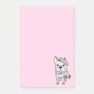 Niedlicher französischer Bulldog Post-it Klebezettel