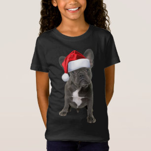 Niedlicher französischer Bulldog Puppy Weihnachtsm T-Shirt