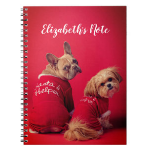 Niedlicher französischer Bulldog und Shih Tzu Pers Notizblock