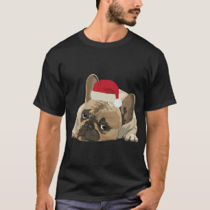 Niedlicher französischer Bulldog Weihnachten T-Shirt