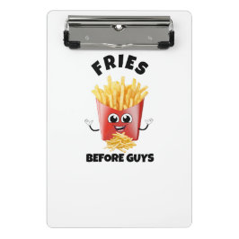 Niedlicher französischer Fries Cartoon Hoodie & T- Mini Klemmbrett