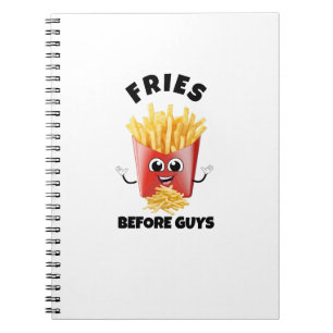 Niedlicher französischer Fries Cartoon Hoodie & T- Notizblock