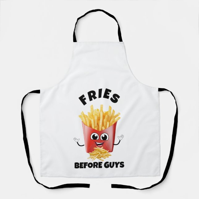 Niedlicher französischer Fries Cartoon Hoodie & T- Schürze (Vorderseite)