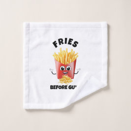 Niedlicher französischer Fries Cartoon Hoodie & T- Waschlappen
