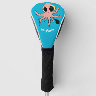 Niedlicher, freche Kraken-Cartoon Golf Headcover