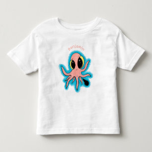 Niedlicher, freche Kraken-Cartoon Kleinkind T-shirt
