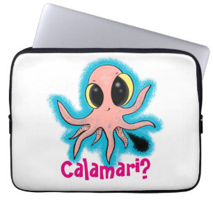 Niedlicher, freche Kraken-Cartoon Laptopschutzhülle