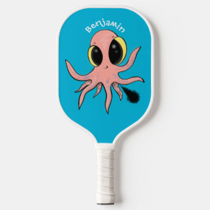 Niedlicher, freche Kraken-Cartoon Pickleball Schläger