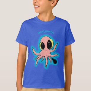 Niedlicher, freche Kraken-Cartoon T-Shirt