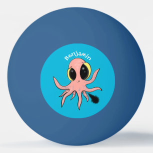 Niedlicher, freche Kraken-Cartoon Tischtennisball