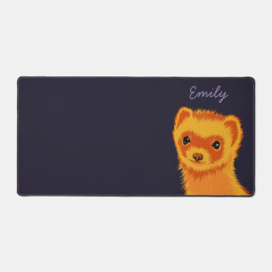 Niedlicher Frettart ferret Mama Name Schreibtischunterlage