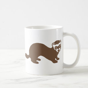 Niedlicher Frettgrafik Kaffeetasse