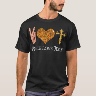 Niedlicher Frieden Liebe Jesus - Liebe Frieden Jes T-Shirt