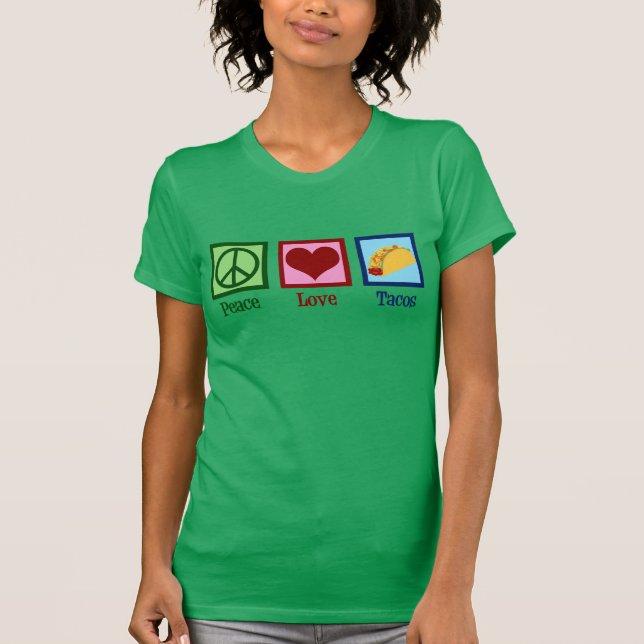 Niedlicher FriedensLiebeTacos T-Shirt (Vorderseite)