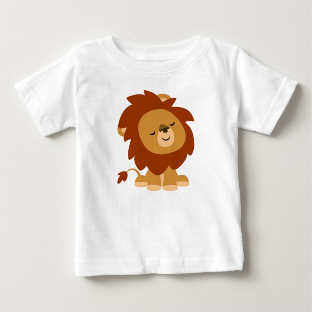 Niedlicher Friedlicher Cartoon Lion Baby T - Shirt (Vorderseite)