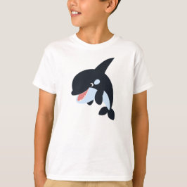 Niedlicher froher Cartoon Killer Whale Children T T-Shirt
