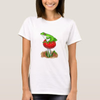 Niedlicher Frosch auf einem Pilz Whimsical Art