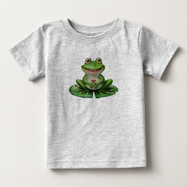Niedlicher Frosch Baby T-shirt (Vorderseite)