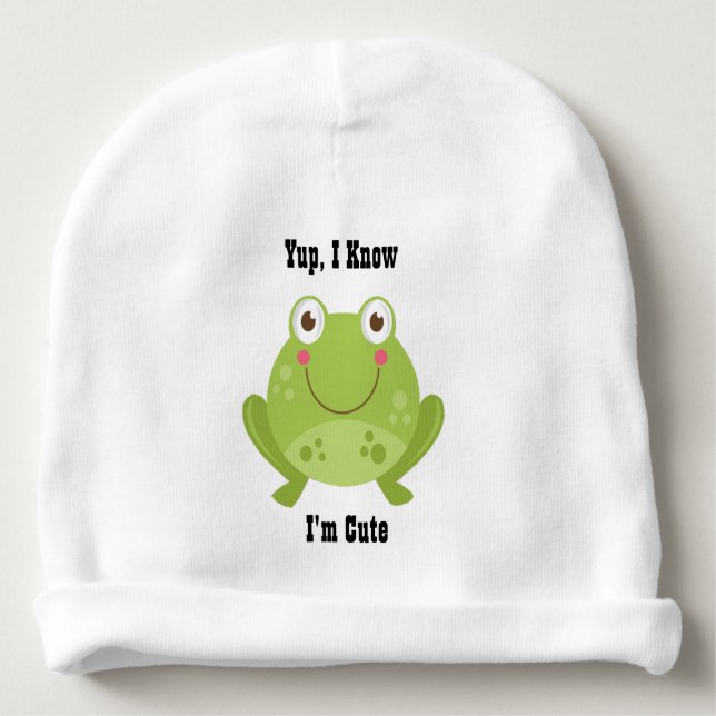Niedlicher Frosch Babymütze (Vorderseite)