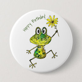 Niedlicher Frosch Button