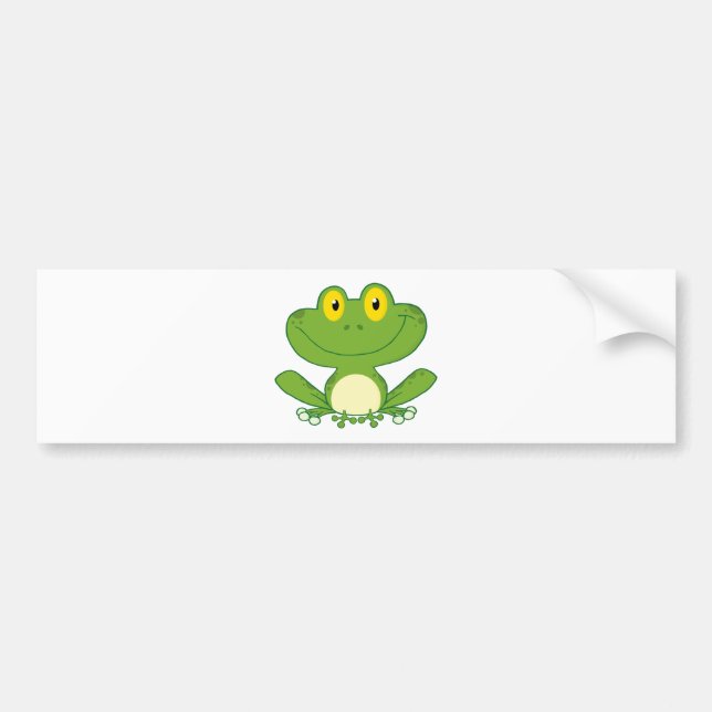 Niedlicher Frosch-Cartoon-Charakter Autoaufkleber (Vorne)