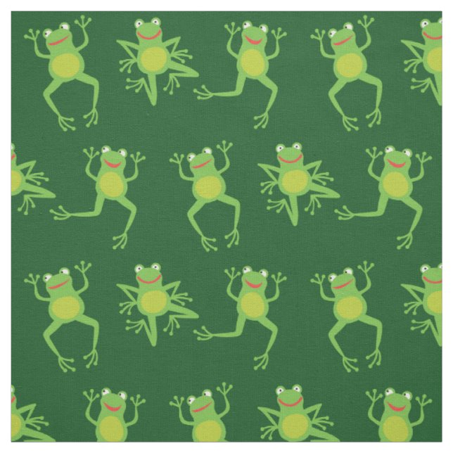 Niedlicher Frosch Cartoon Kinder Stoff (Muster)