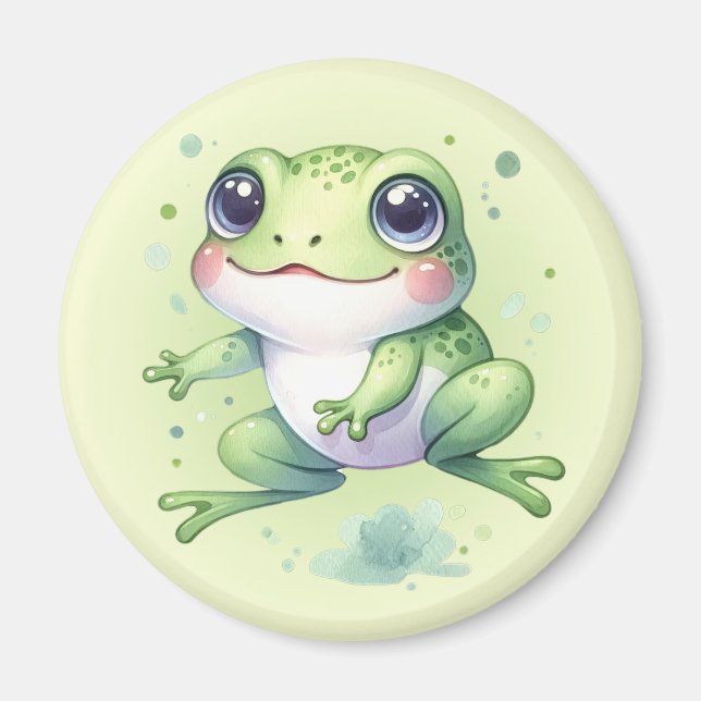 Niedlicher Frosch-Cartoon Magnet (Vorne)