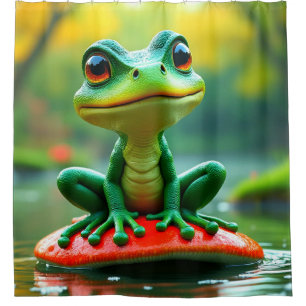 Niedlicher Frosch Duschvorhang