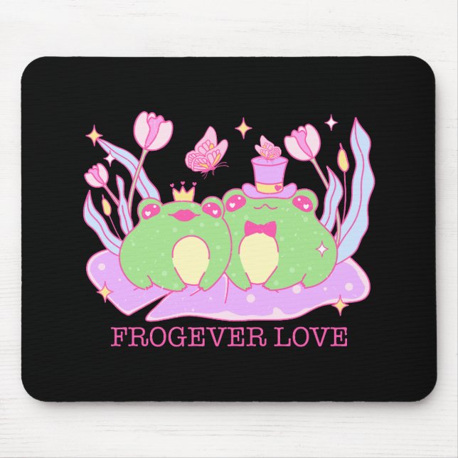 Niedlicher Frosch - Frogever-Liebe Mousepad (Vorne)
