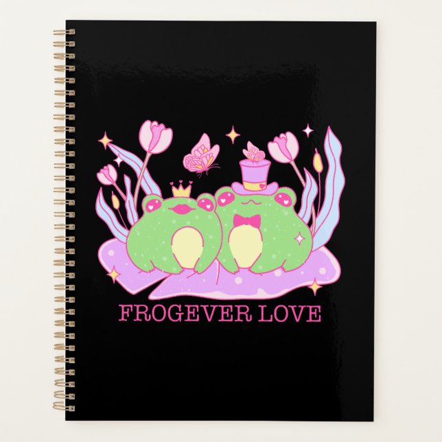 Niedlicher Frosch - Frogever-Liebe Planer (Vorderseite)