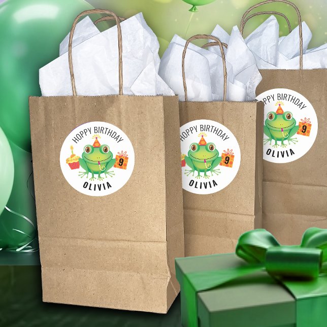 Niedlicher Frosch Frühjahrsklassiker Runder Aufkleber (Von Creator hochgeladen)