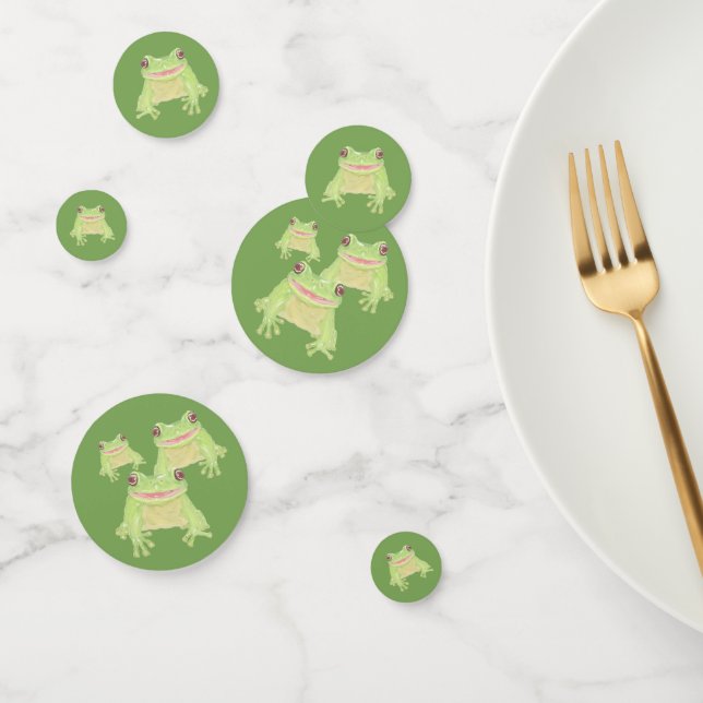 Niedlicher Frosch für Grüne Bäume - mehrere Bilder Konfetti (Gruppe)