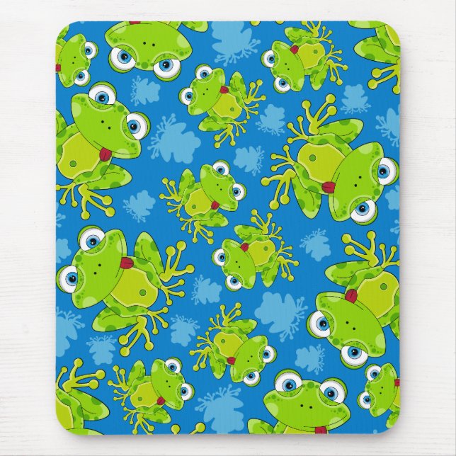 Niedlicher Frosch gemustertes Mousepad (Vorne)